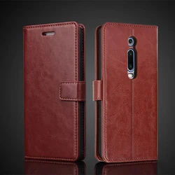 case for Xiaomi Mi 9T Pro card holder cover case Pu leather Flip Cover Xiaomi 9T Pro Retro wallet phone bag fitted case business