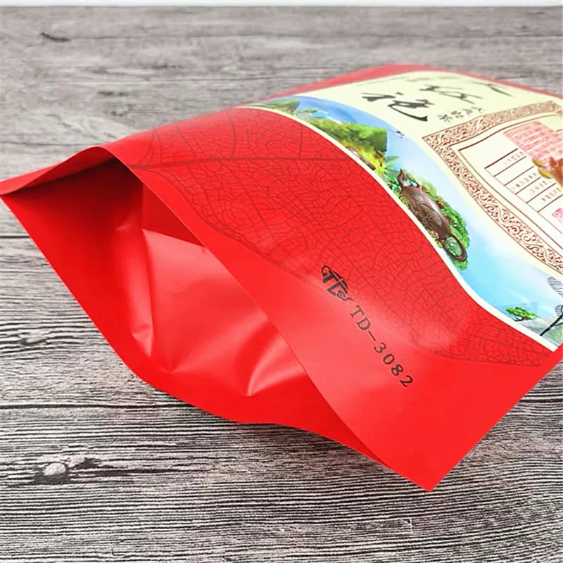 250g/500g Chinese Big Red Robe Tea Set Zipper Bags Wuyi Big Hong Pao Recyclable Sealing Packing Bag