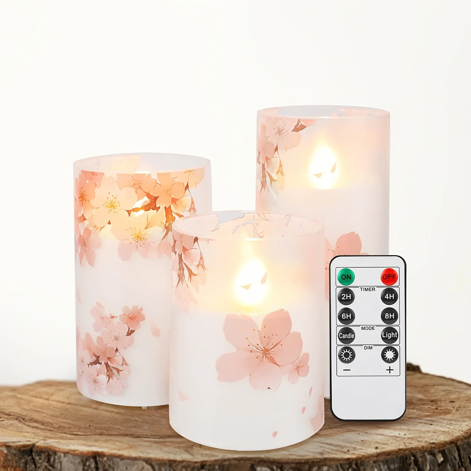 

3 Piece LED Flameless Pillar Candles 4 5 6 Inch with Remote Battery Powered for Home Decor Holiday Gift
