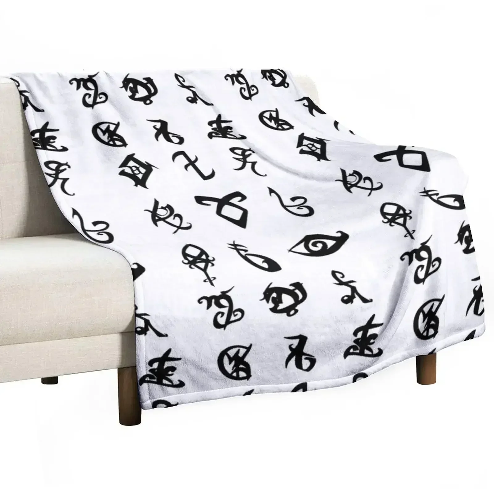 Runes Throw Blanket For Decorative Sofa Furrys Soft Plush Plaid Blankets For Bed Blankets