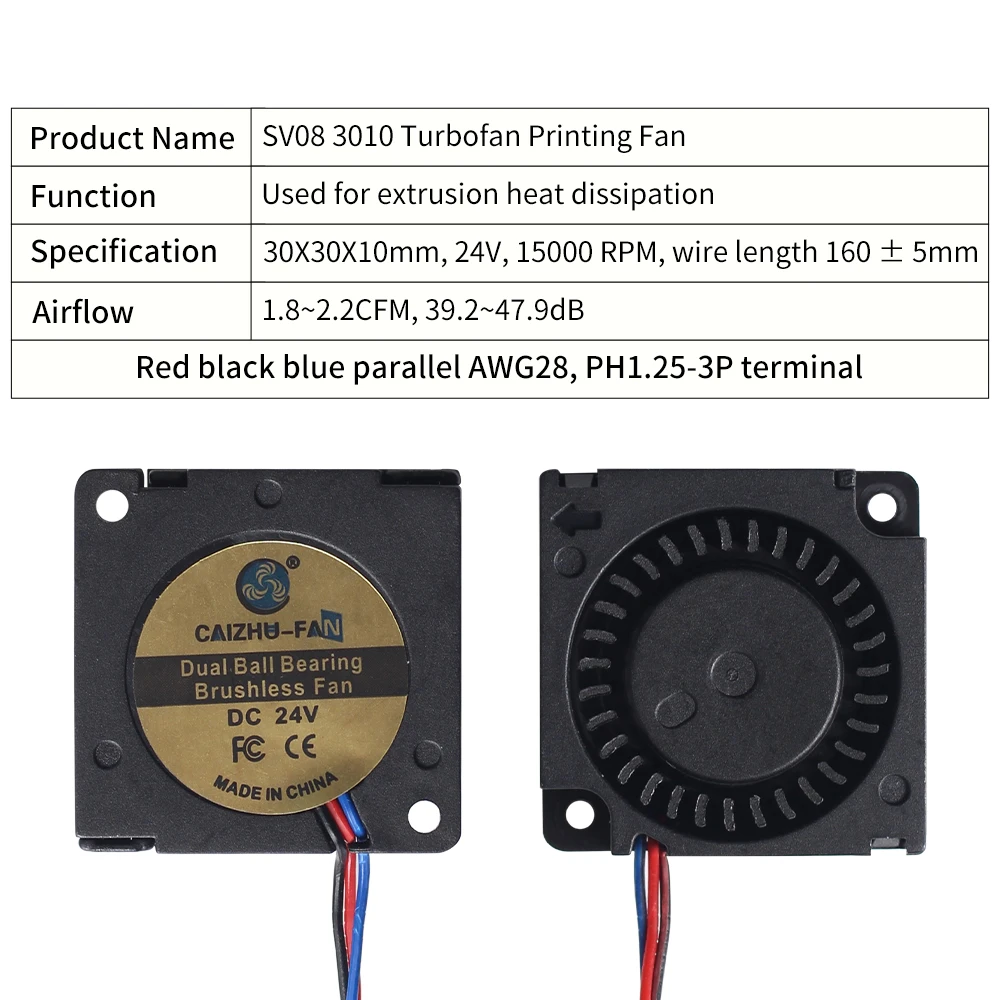 For SV08 5020/4010/3010 Double Ball Fan Fast Cooling Fan And Silent Fan For SV08 3D Printer - Image 5