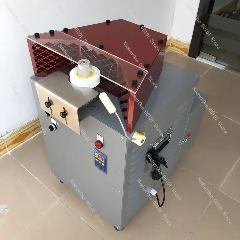 Semi-automatic edge beveling machine for leather - burr removal, polishing, and edge finishing equipment for leather goods manuf