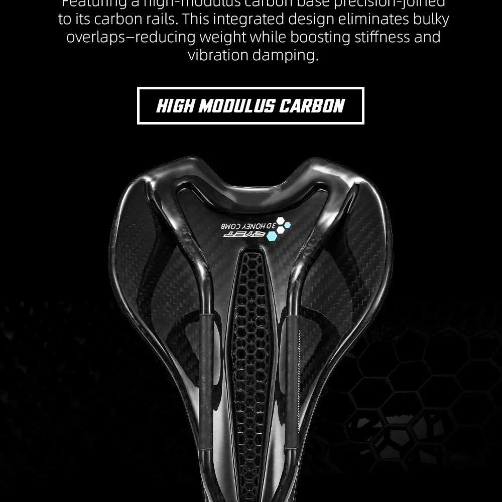 RYET Ultraleichter Carbon 3D-Gedruckter Fahrradsattel 190g/210g 7*9 Fahrrad-Sitzkissen für Rennrad MTB Mountain Gravel Radzubehör – Detail 14