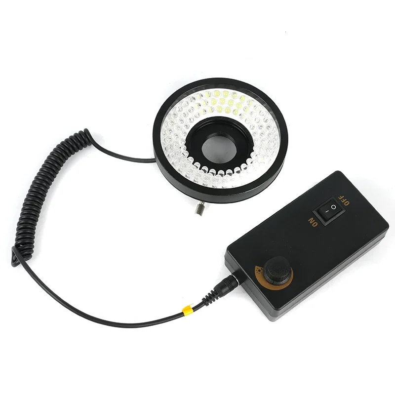 Aluminum Alloy 96pcs LED Ring Light Microscope Illumination Lamp 46mm 61mm Diameter For Video Industrial Camera C-mount Lens