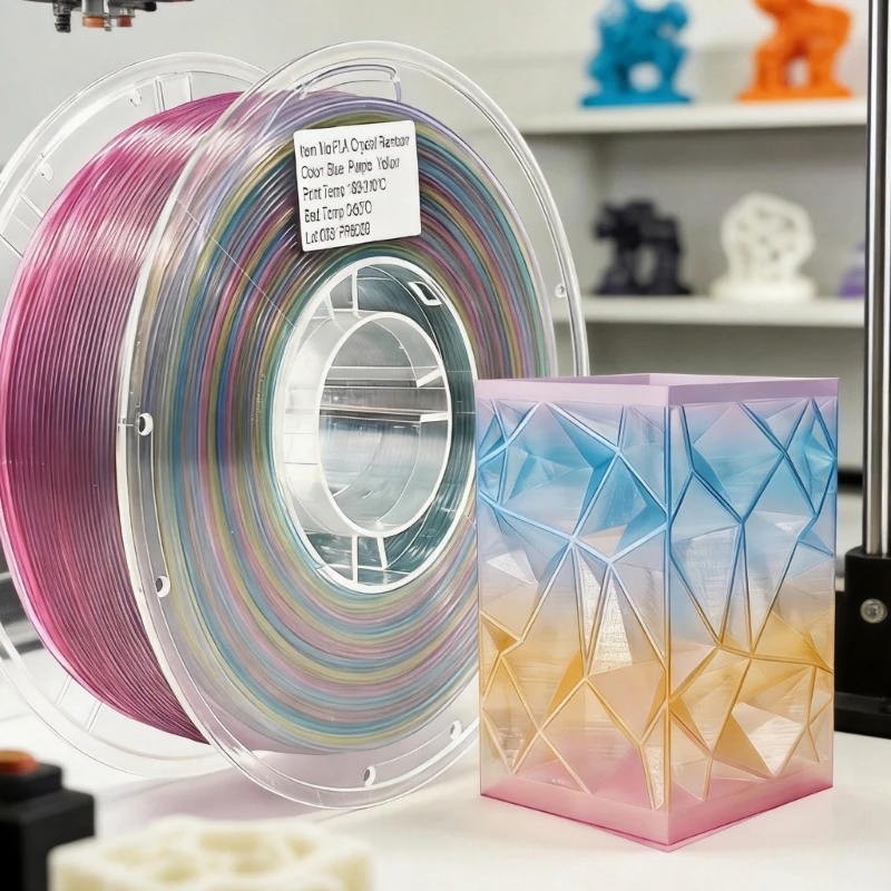 PLA1,75 mm Druckmaterial 1,75 mm 1 kg Spule, durchscheinendes Filament für den Druckmodellbau, kreative Projekte und M76A – Detail 1