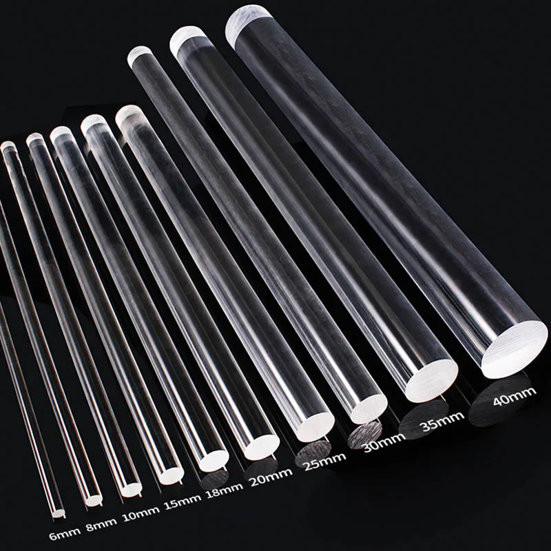 1/2/5/10Pcs Clear Acrylic Solid Rod DIY Craft Architectural Model Material Acrylic Transparent Rod Length 100-300mm