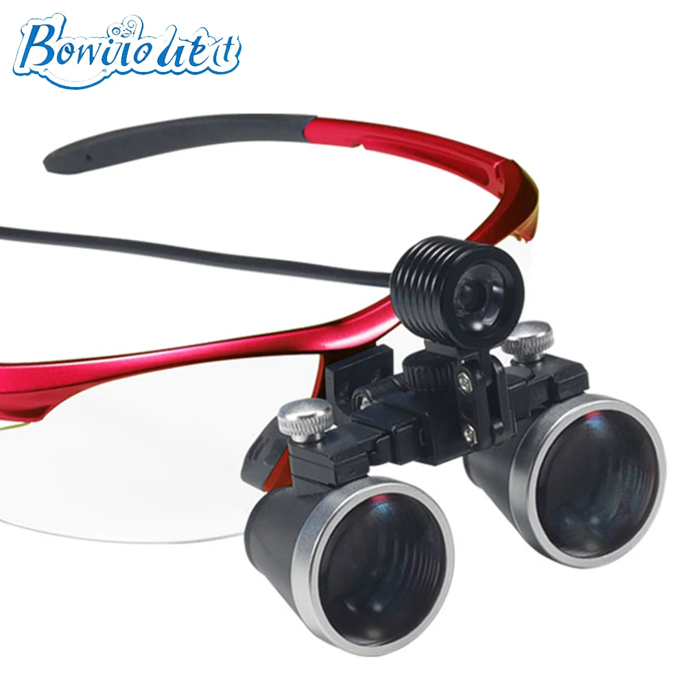 Bonito Dent 2.5X 3.5X Dental Loupe with LED Light Magnifying Glass Surgical Medical Dental Loupe Glasses for Precision Work
