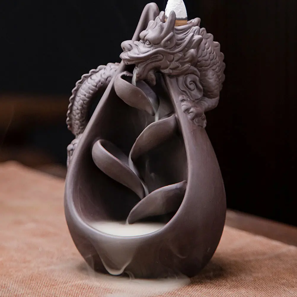 

1Pcs Purple Sand Backflow Incense Burner Decorative Aroma Stove Home Desktop Decor Relaxation Meditation Stress Relief Creative