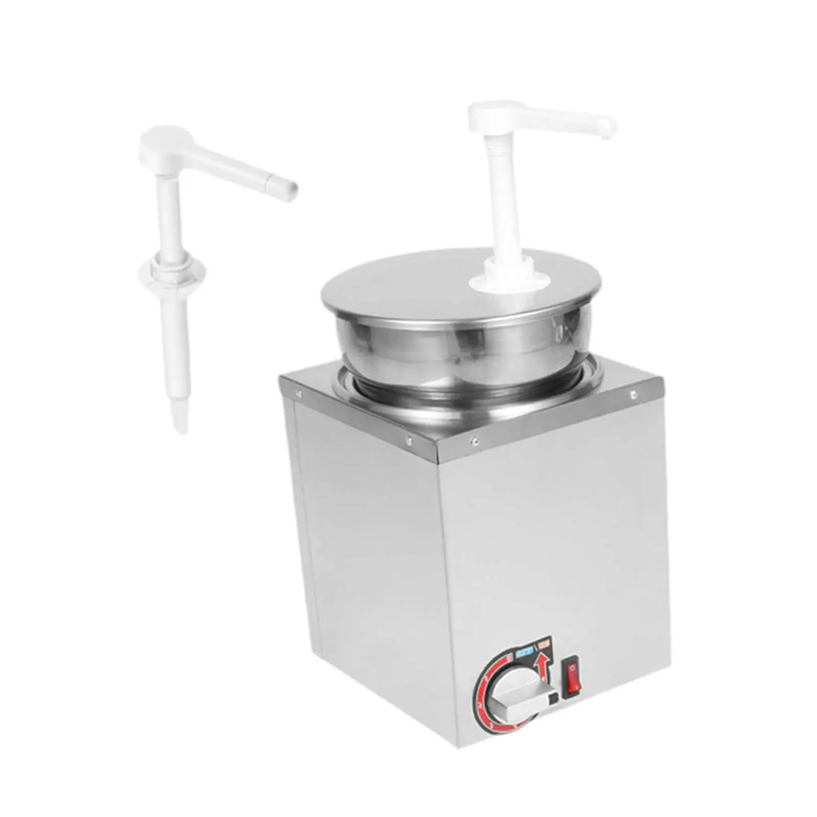 

Cheese Dispenser with Pump Dispenser with 5 Level Temperature Control Commercial 4L Cheese Warmer for