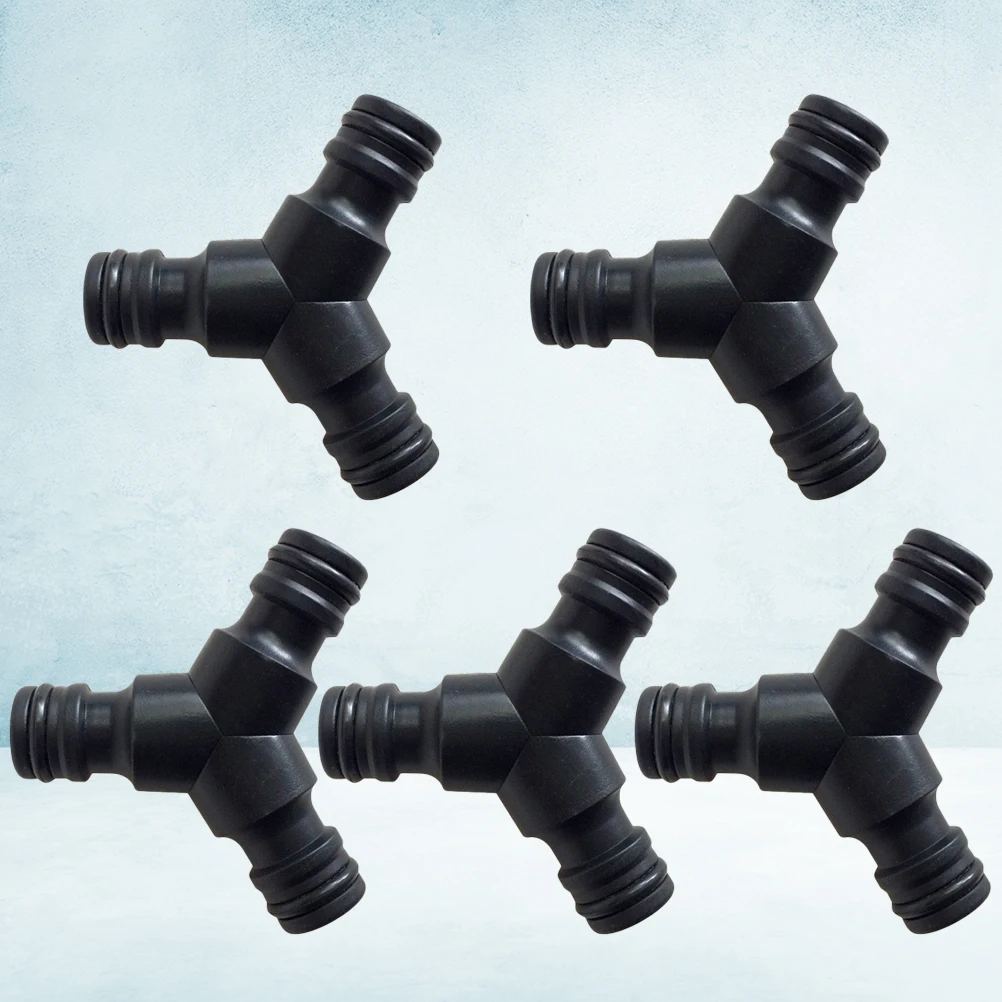 

5pcs Quick Connector Y Shape Three-Way Water Pipe Gardening Fittings ABS Material Durable Hose Connectors Suitable Faucets