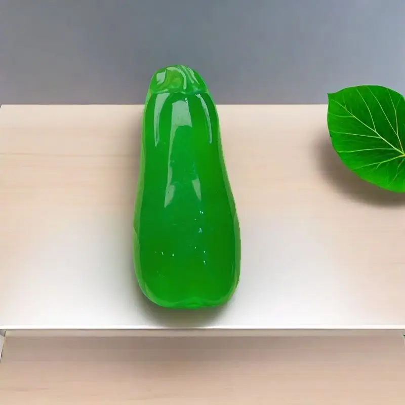 

Jade high ice emperor green melon pendant genuine new Internet celebrities with the same fine carving versatile gift explosion