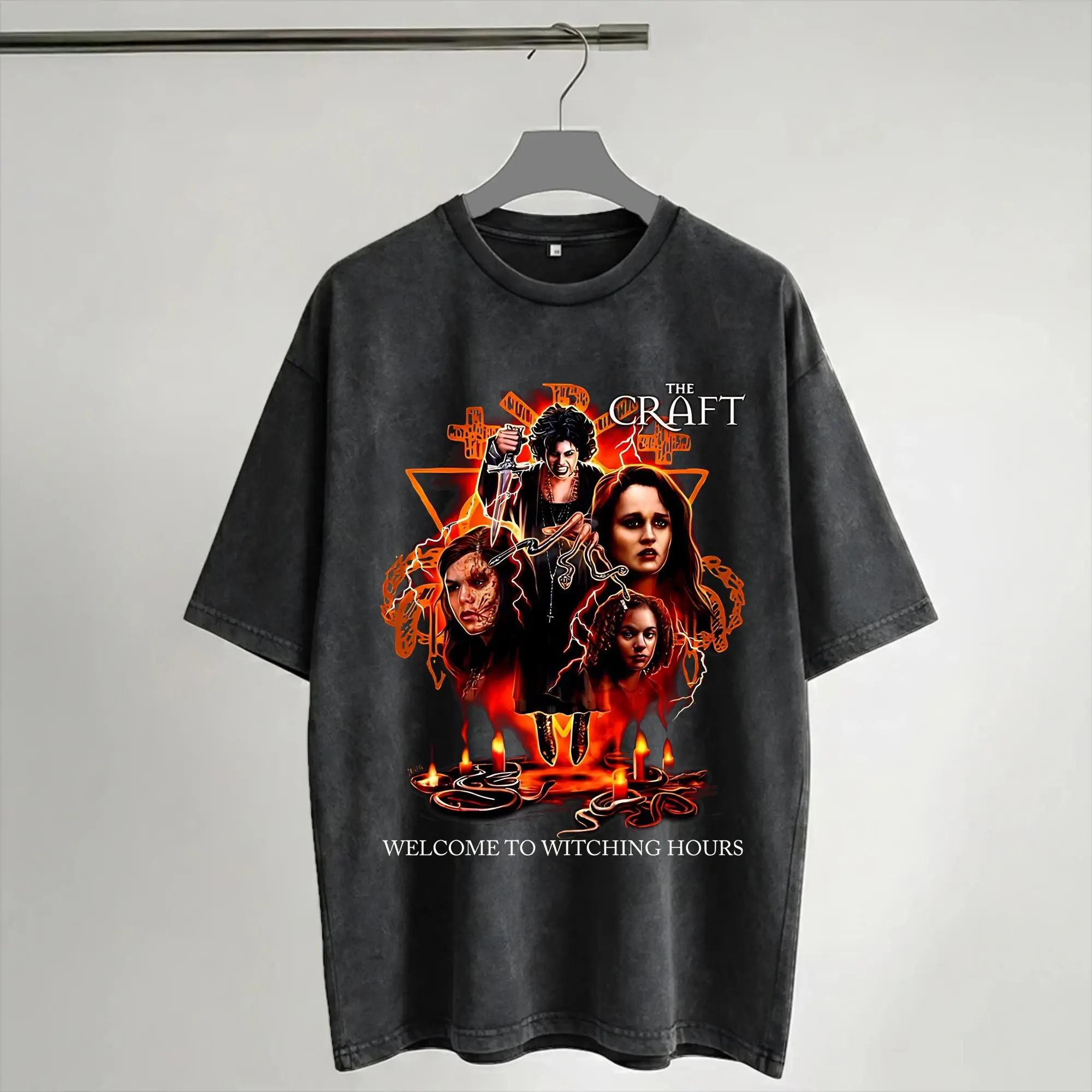 The Craft We Are the Weirdos  T Shirts Hip Hop Washed Short Sleeve Harajuku T-Shirts Novelty Men Women Streetwear Summer Tees