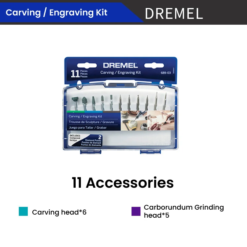 Imagem -02 - Dremel Rotary Tool Accessory Kit Acessórios de Disco de Corte Gravação e Moagem 68701 686-01 689-01 Ez688-01