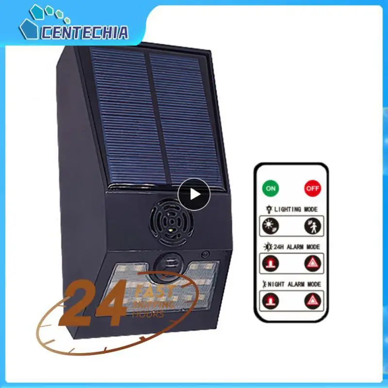 

1~8PCS Ip55 Waterproof Security Alarm Siren Multi-function Solar Alarm Lamp With Remote Controller 129db Loud