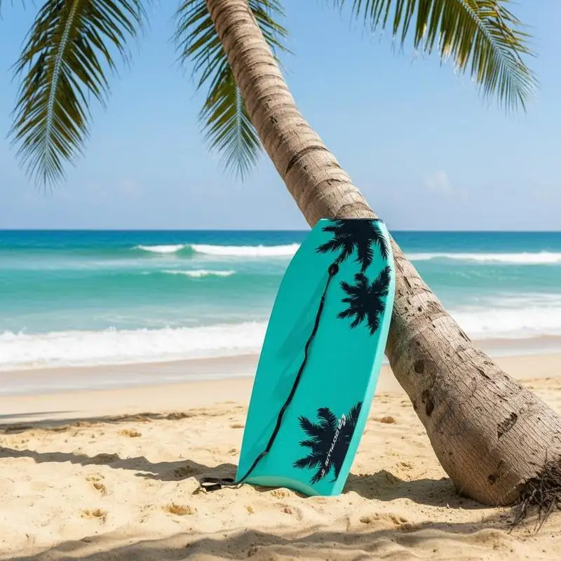 Bodyboard de surf super léger de 33 pouces - S. Il est doté d'un noyau en polystyrène de haute qualité et de panneaux XPE, offrant une excellente flottabilité et une capacité de charge exceptionnelle. La conception de la queue en forme de croissant équilibre flexibilité et confort.