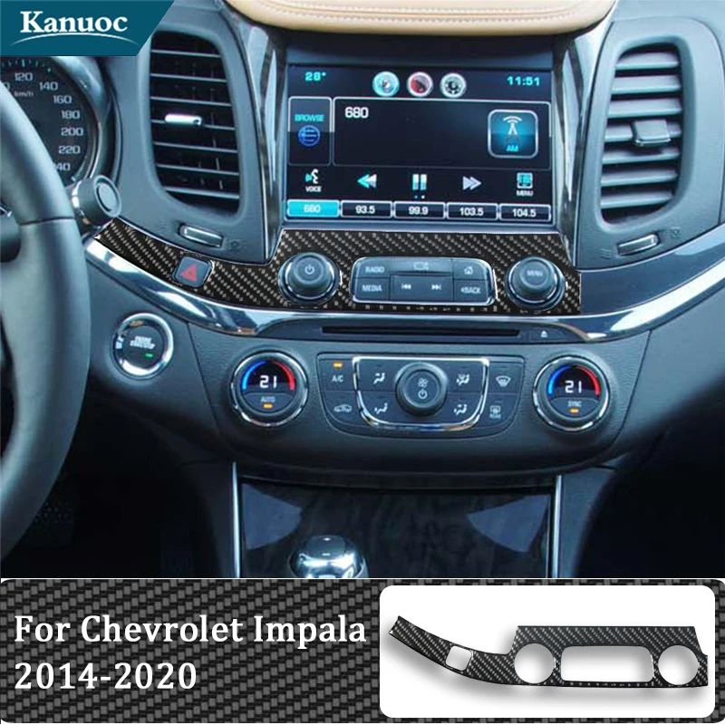 

Carbon Fiber Hazard Light Double Flashing Panel Stickers For Chevrolet Impala 2014-2020 Car Interior Styling Accessories