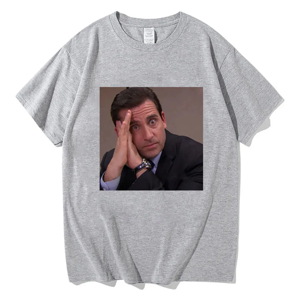 Funny Michael Scott Print T Shirt Tv Series The Office Dwight Schrute Jim Halpert T-shirts Men Women Cotton Oversized T Shirts