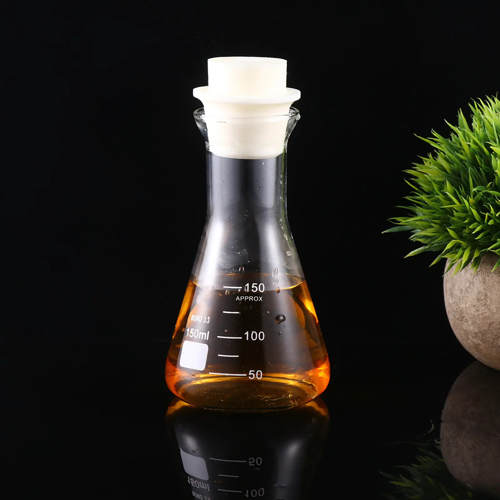 

1 шт. стеклянная коническая колба с гладкой закругленной пробкой и шкалой, 250 мл, для химических лабораторных экспериментов для студентов