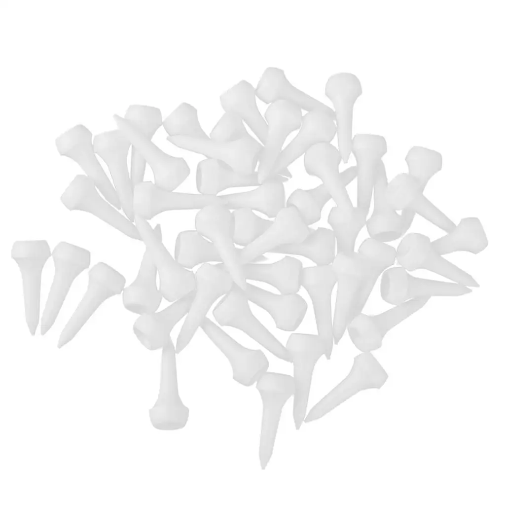 Pack Of 50pcs Professional White Plastic Golf Tee Tees 35mm (1 3/8 Inch)