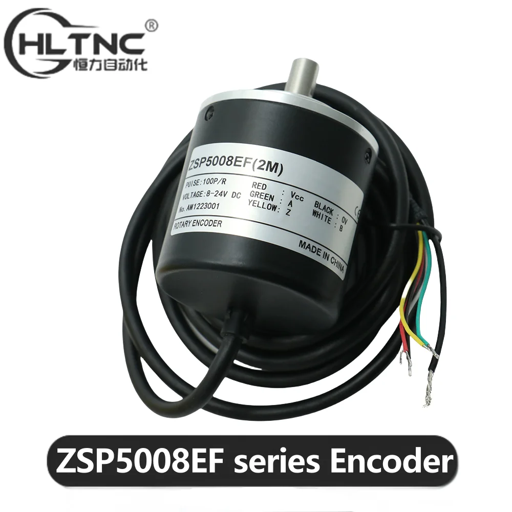 

Поворотный инкрементный энкодер серии HLTNC ZFP5008EF 50 мм DC5-24V с валом 20-5000PPR, вал 8 мм, поворотный оптический переключатель, датчик