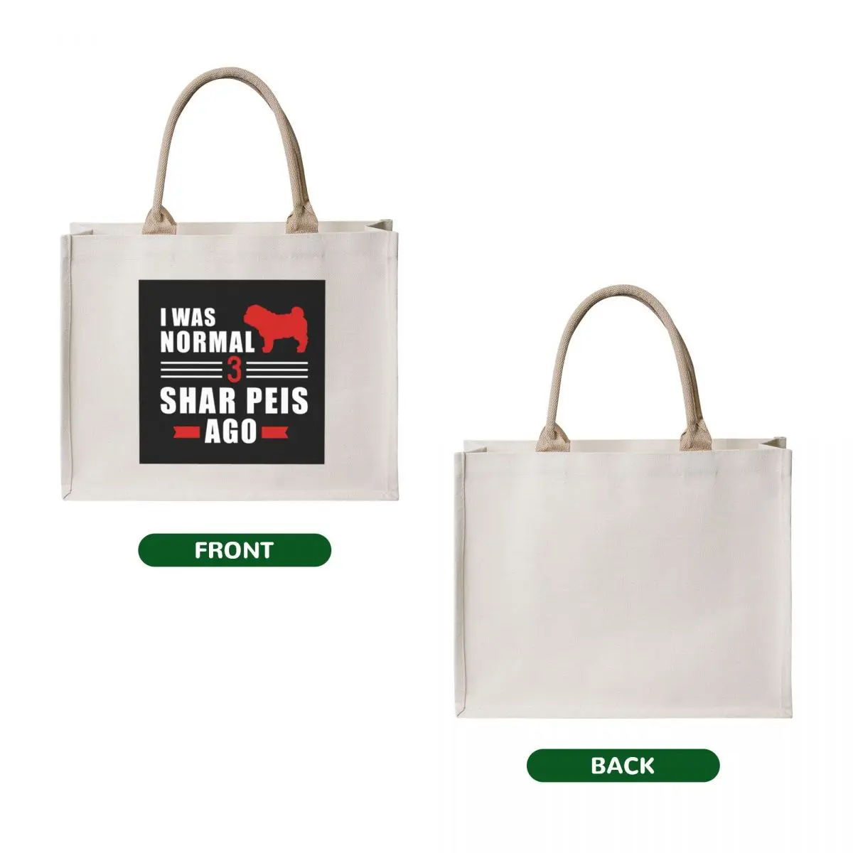 Normal Shar Pei Dog Ago T-Shirt Tote Bag tote bag custom Women's bag shopping bags foldable tote