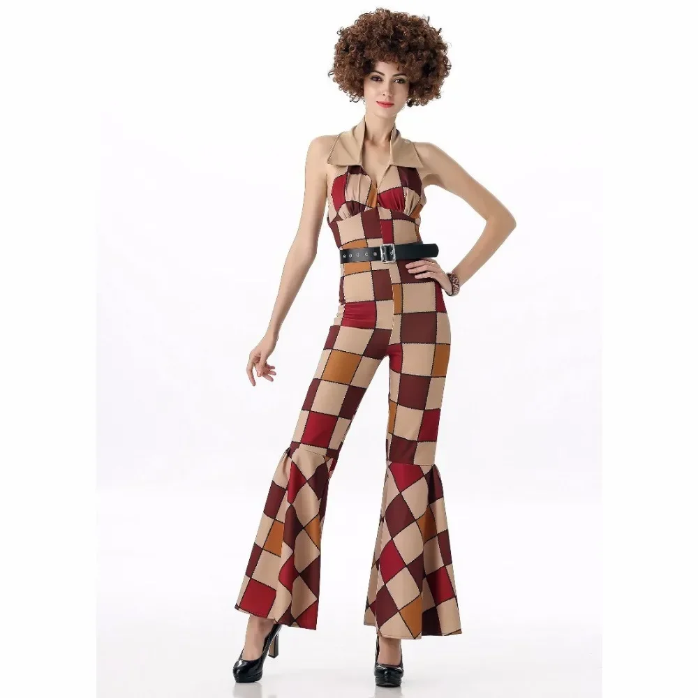 Men 60s70s Women Disco Sleaze Ball Costume Halloween Party Boogie Babe Couple Costumes Carnival Cosplay Set