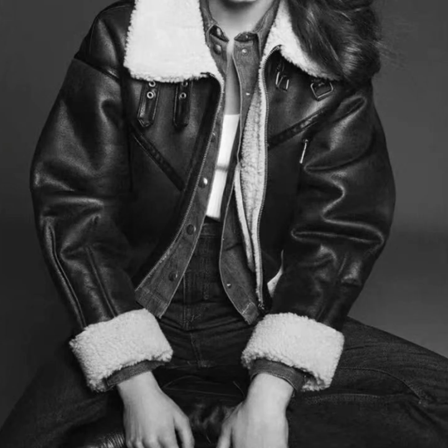 Faionable Commuter Sle Cappotto in pelle ort da donna Autunno 2025 Ele Personali con cerniera abbinata lunga Sve Ladies Jaet