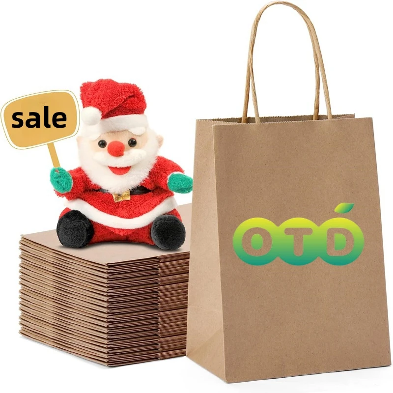 Paper Bags with Handles Mixed Size Bulk Kraft Paper Gift Bags for Business, Shopping, Retail, Merchandise Bags