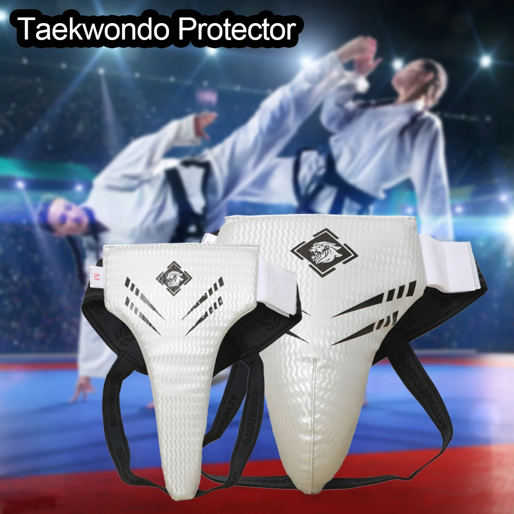 High Quality White Taekwondo Groin Guard Protector Men Women Child Crotch Protector Kicking Boxing Karate High Quality Support