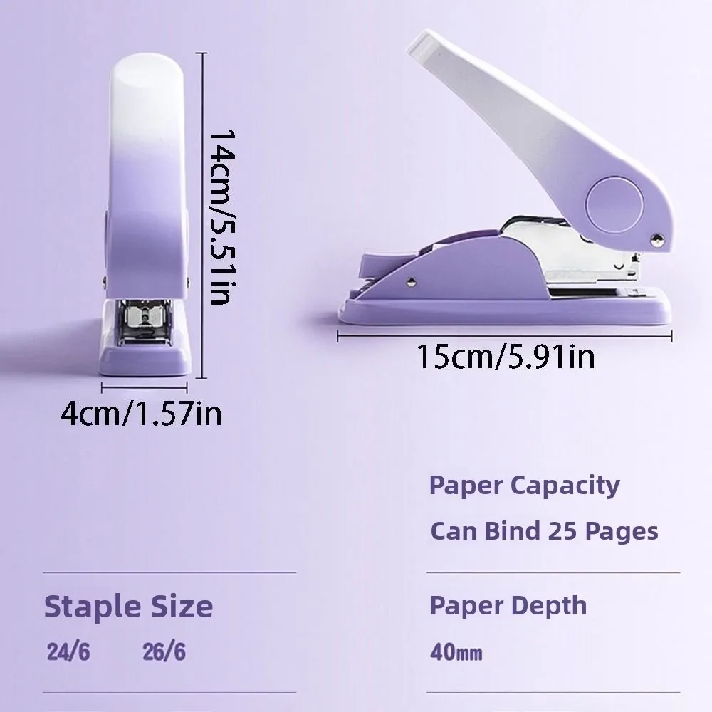Multifunction Labor-Saving Stapler Metal Up To 25 Pages Hand Operated Staple Portable Anti-slip Desk Stapler Office School Use
