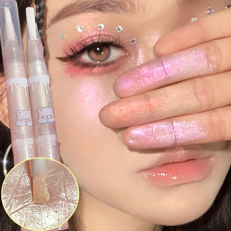 Glitter Vloeibare Markeerstift Potlood Glinstert Waterdichte Vloeibare Champagne Oogschaduw Liggende Zijderupsen Blijvende Glanzende Koreaanse Beer Make-Up