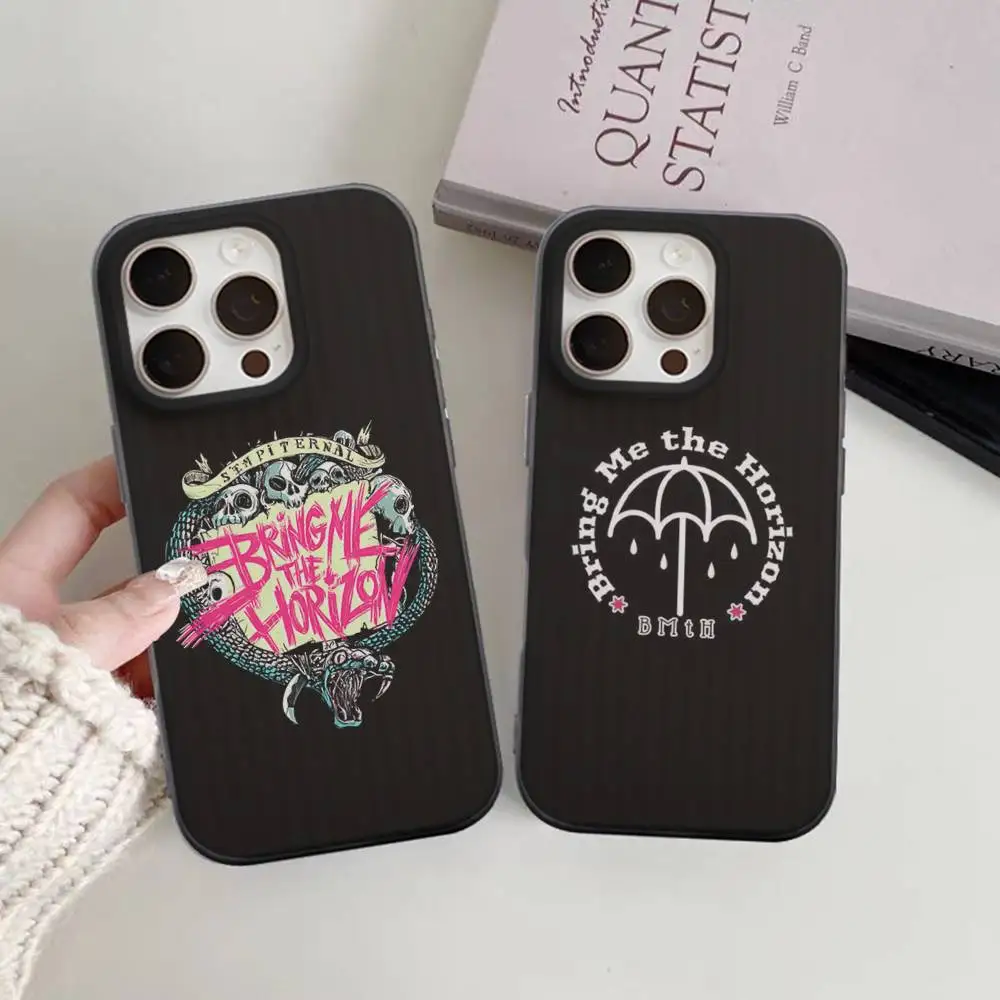 

B-Bring M-Me The B-BMTH H-Horizon Phone Case For IPhone 16 15 17 Pro 11 12 13 14 Pro Max Plus Soft Ripple Silicone Cover Shell