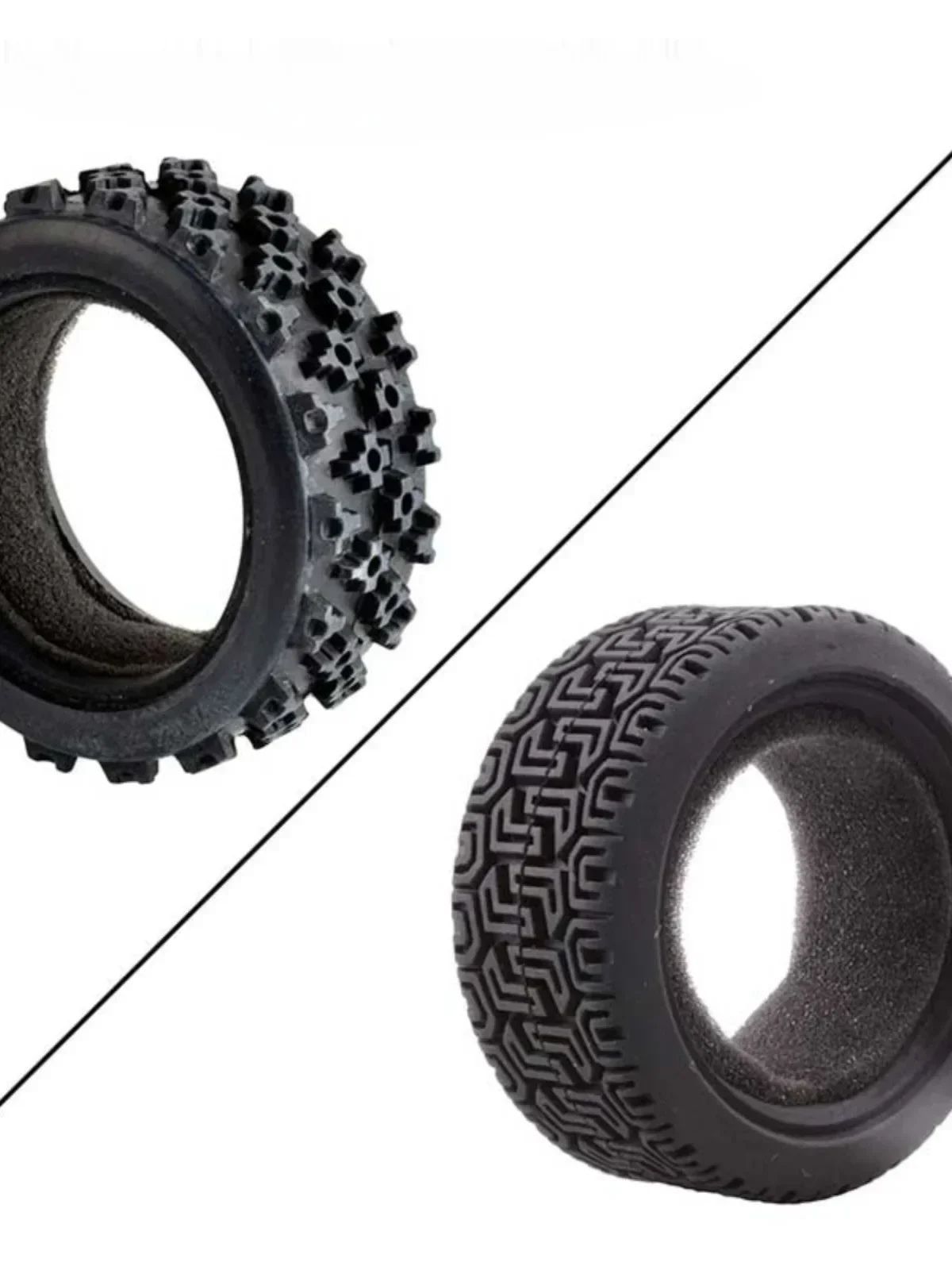 4Pcs 70Mm 1/10 RC Off-Road Buggy Car Rubber Tires Wheel Tyres Front For Tamiya TT01 TT02 XV01 LC RACING PTG-2 HSP HPI