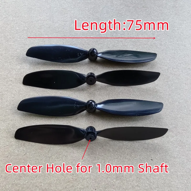 75mm 7.5cm 1mm DIY Mini Micro RC Quadcopter Blade Propeller Prop 2CW+2CCW For 720 8520 RC Quadcopter Glider Parts