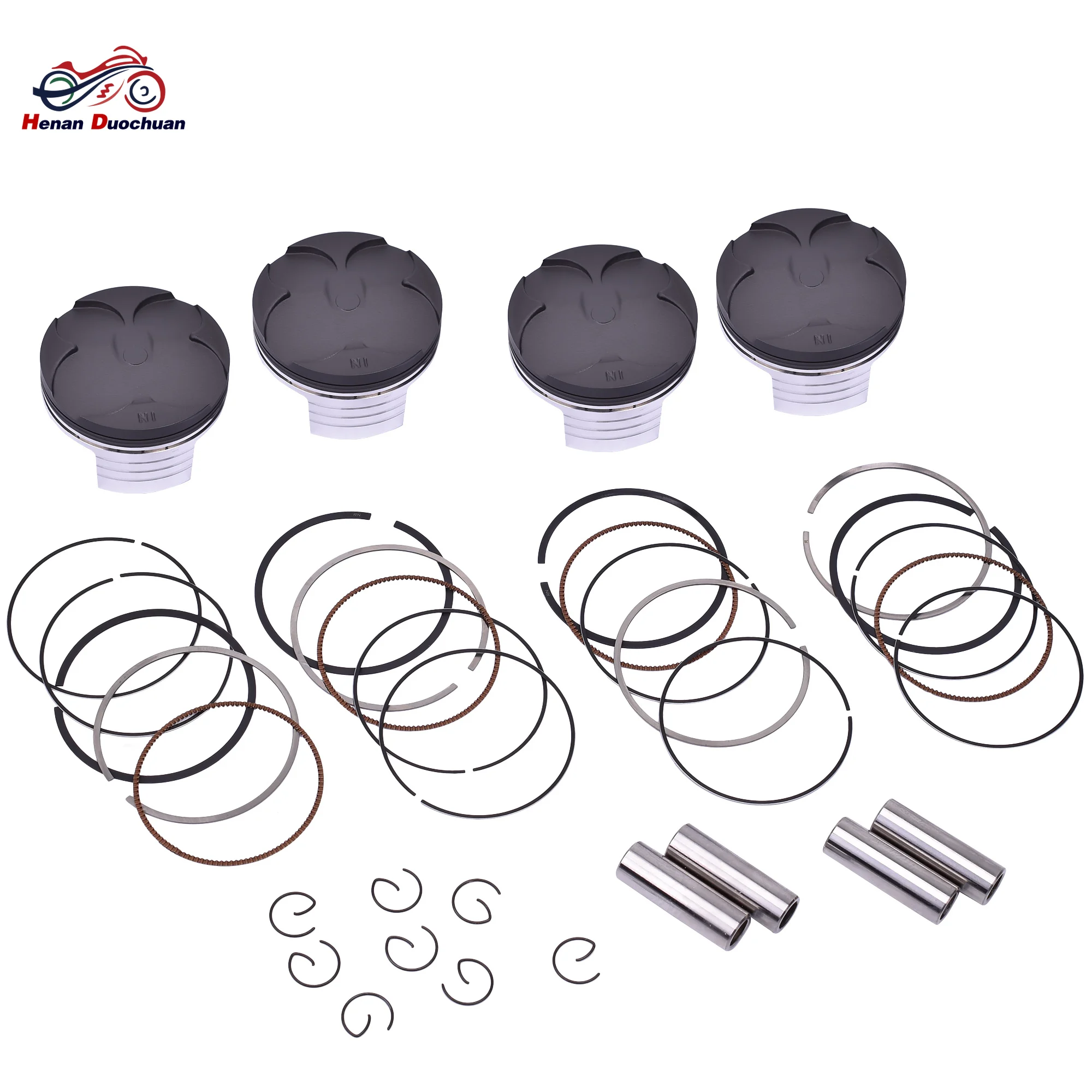 4set 67mm 67.25mm 67.5mm 67.75mm 68mm Pin 15mm Motorbike Cylinder Engine Piston Rings For Honda OEM 13101-MFJ-D00 13101-MFJ-A40