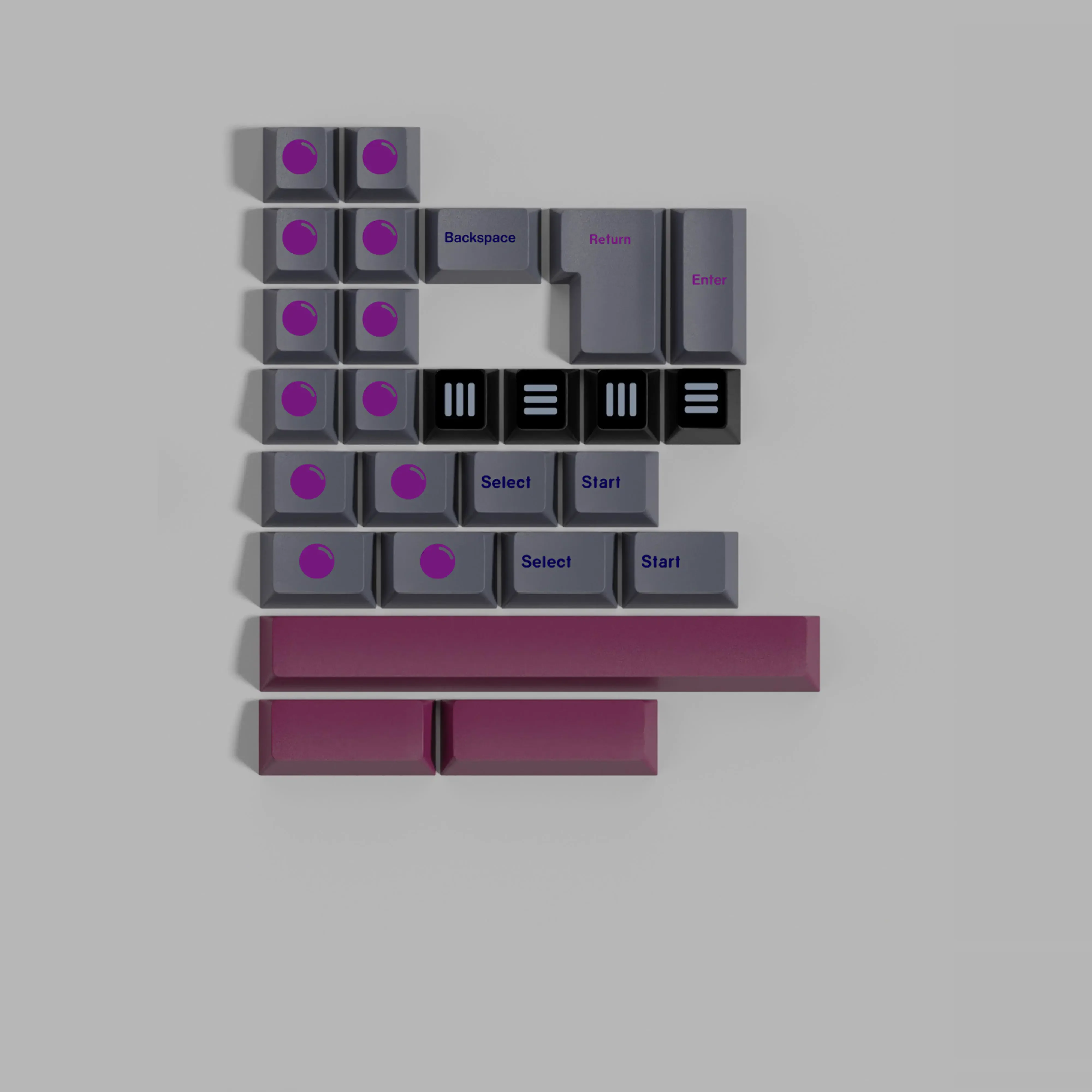 Imagem -05 - Gmk dg Keycaps Pbt Dye Sublimation Key Caps Perfil Cereja Interruptor mx Double b Split Barra de Espaço 7u Conjunto