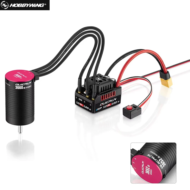 Image of HOBBYWING QuicRun G2 3652SL /3660SL Sensorloser Brushless Motor 3150-5400KV Hochdrehmoment-Teile für 1/8 1/10 RC Buggy Truck Auto