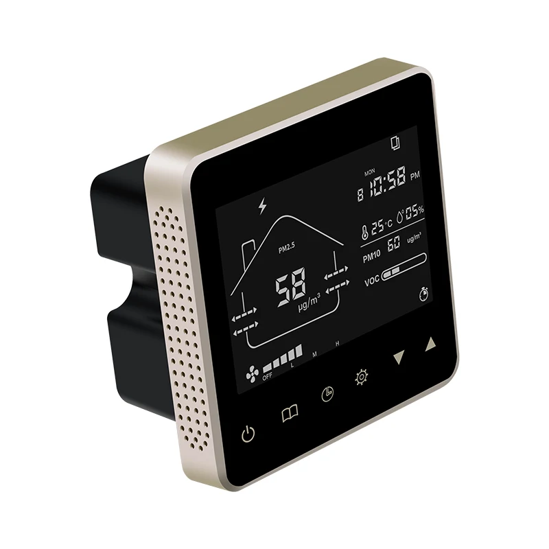 ERV HVAC System CO2 Monitoring Controller Tuya WIFI RS485 For Home Ventilation Control Used For AC DC EC Fans