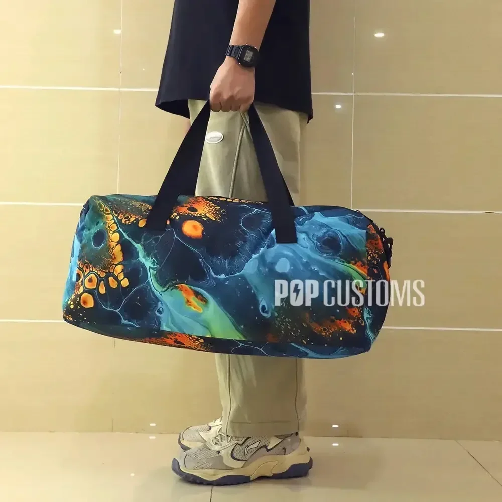 

Personal Customize Minimalist Travel Duffel Bags Sport Gym Tote Bag Foldable Overnight Shoulder Bag Gift for Valentine's Day