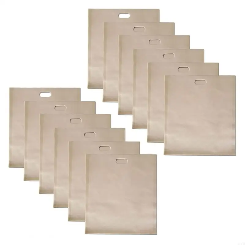 M6CB 10 piezas Convenientes bolsas tostador pan fibra vidrio bolsas tostadas seguras para cocina