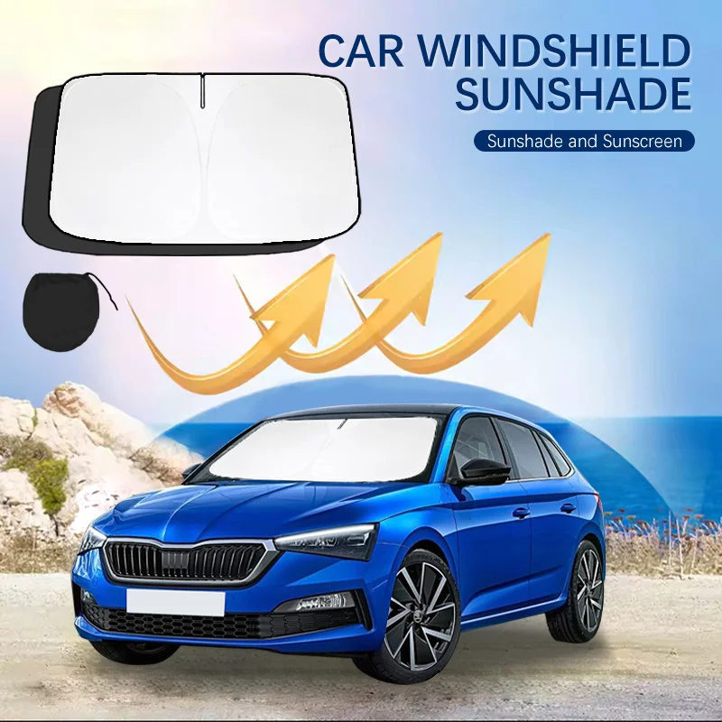 

Car Visor Sunscreen Window Sun Shade Blocks Parasol Coche UV Rays Driver Protection For Skoda Scala 2018-2024