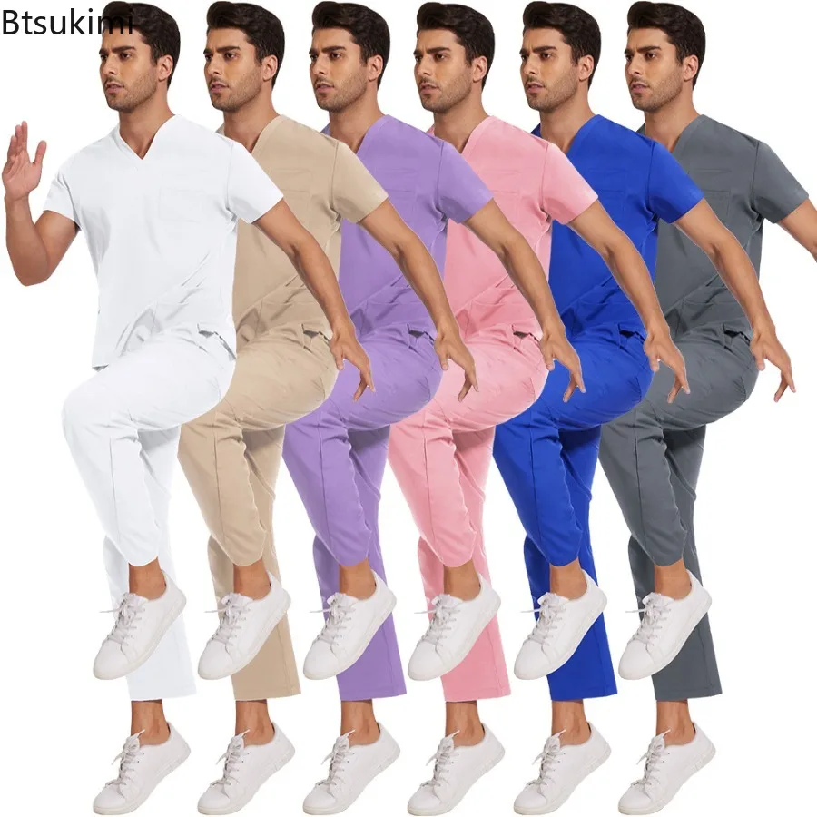 uniforme-cirurgico-masculino-de-cor-solida-para-hospital-odontologico-roupas-de-trabalho-medicas-traje-para-instituicao-de-estetica-animal-roupa-de-medico