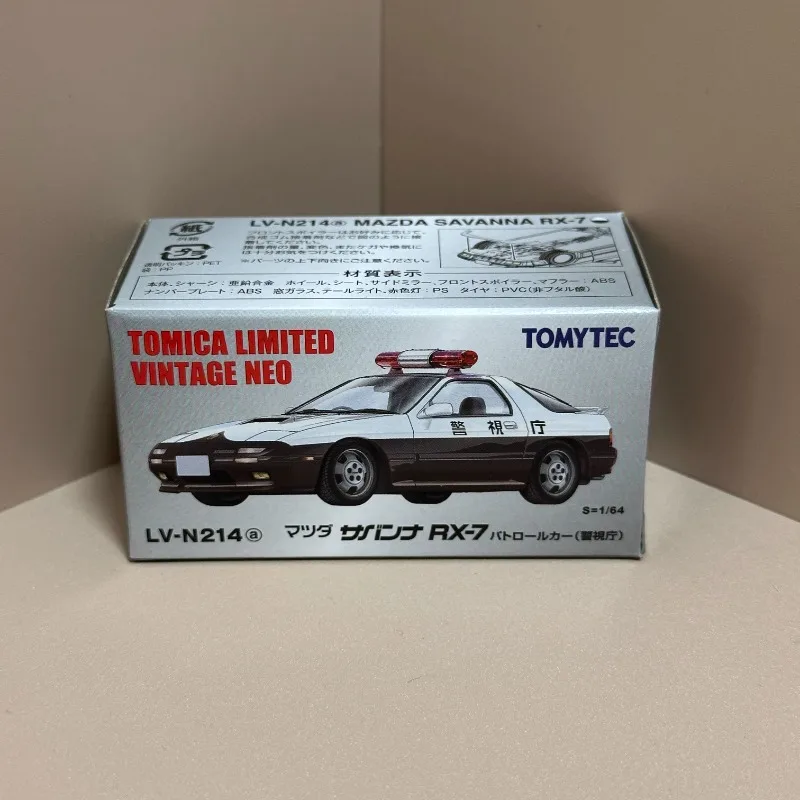 TAKARA TOMY Tomica 1/64 TLV-N214a Mazda RX-7 Politieauto Legering Motor Diecast Metaal Gift