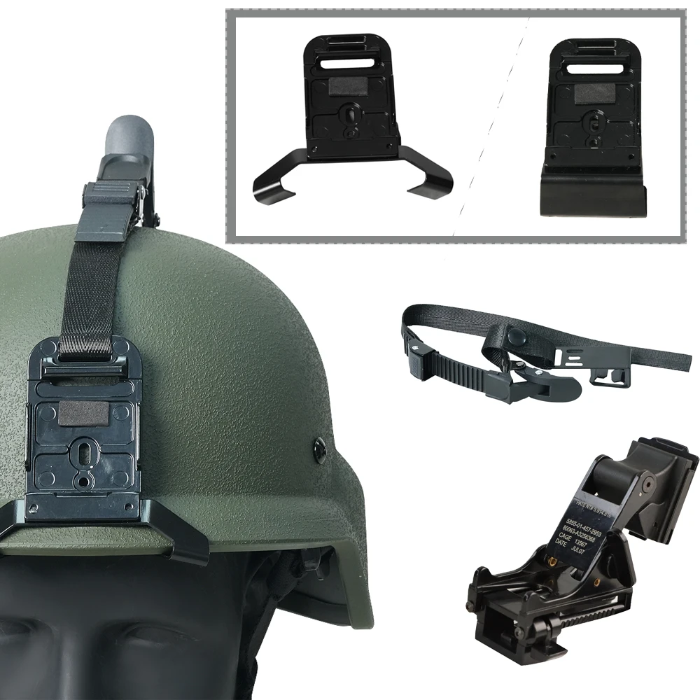 BOOIU Tactical Helmet Mount Set M88/MICH PVS14 Aluminum Alloy Night Vision Adapter NVG Holder Fixed Belt Helmet Accessories