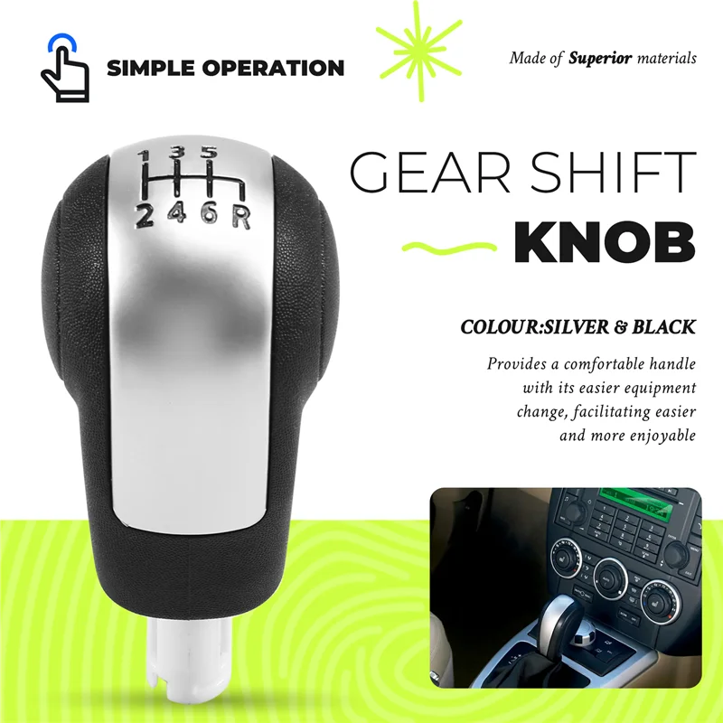 

Car Gearshift Lever Gearshift Head Handball LR001199 For Land Rover Freelander 2 Handle Shift Knob Black Word