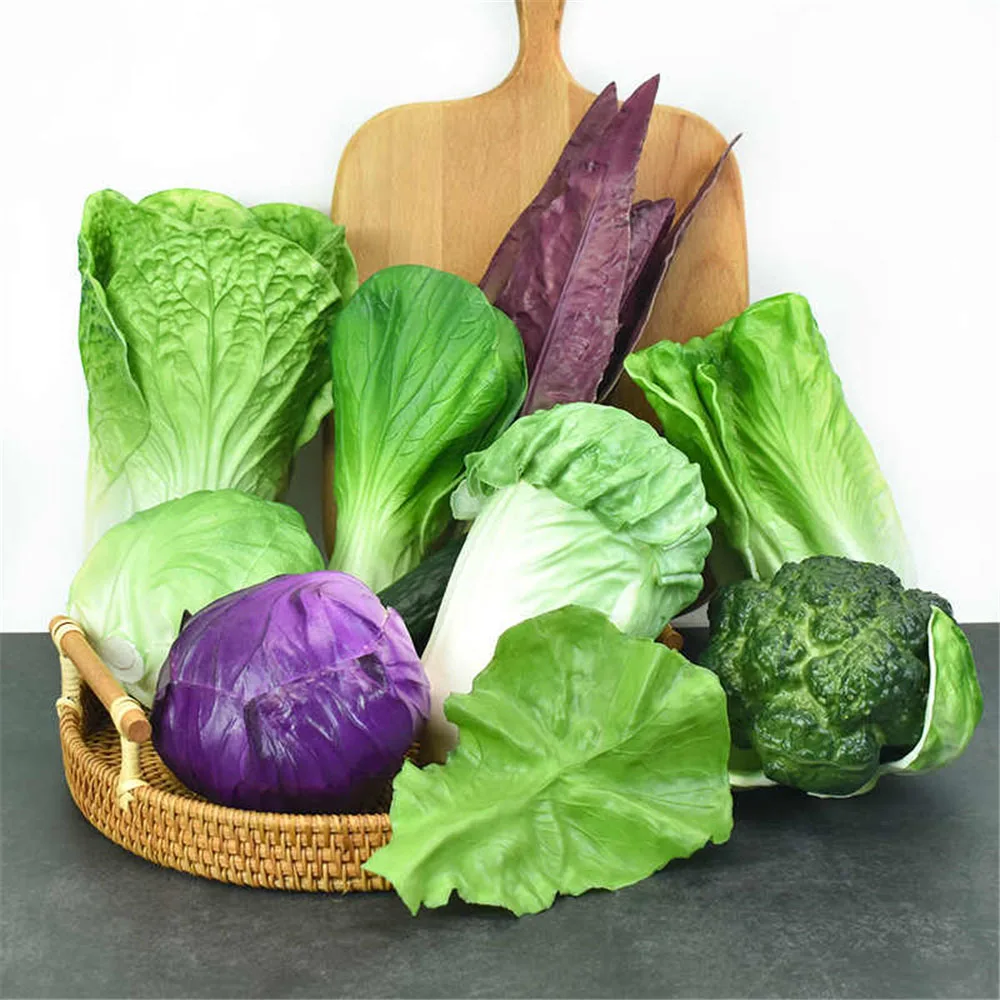 

Artificial Foods & Vegetables dining room hall hotel restaurant decoration fake Lettuce bok choy Cabbage Pakchoi vegetables