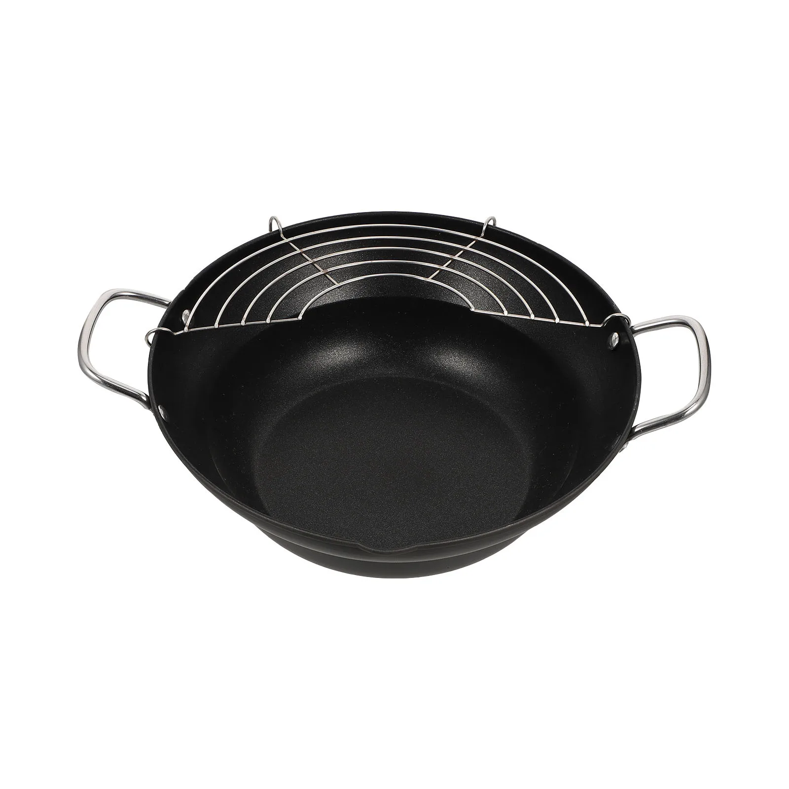 

1 pc Japanese Style Tempura Frying Pot Non-Stick Deep Fryer Pan Lightweight Kitchen Cooking Tool For Home Use Frying Pot