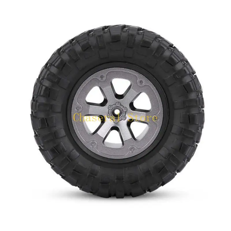 E7CE RC Wheel Rims Rubber Tyre Thread Pattern Wheel Set for WPL C14 C24 MN-D90 99S