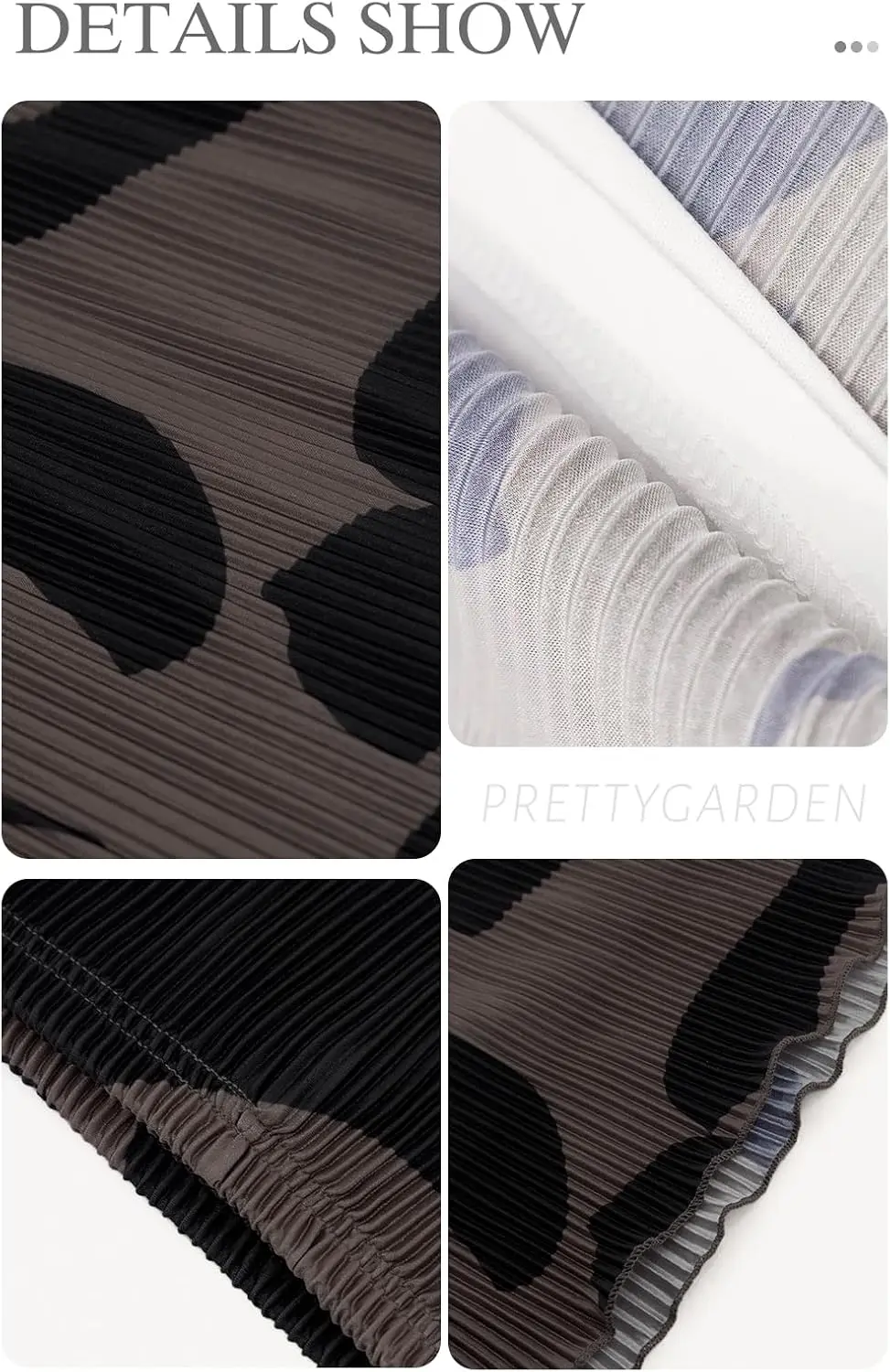 Luxy Trio Donna 2025 Estate Vita alta Stampa grafica Una linea di gonne lunghe a pieghe per donna Gonna longuette alla moda