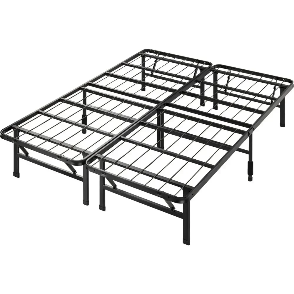 Tool-Free Assembly Mattress Foundation, 14 Inch Metal Platform Bed Frame, No Box Spring Needed, Sturdy Steel Frame, Underbed